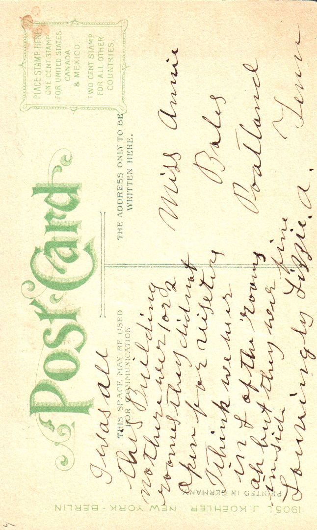Lulu Temple Philadelphia, Pennsylvania HTL Hold to the Light postcard