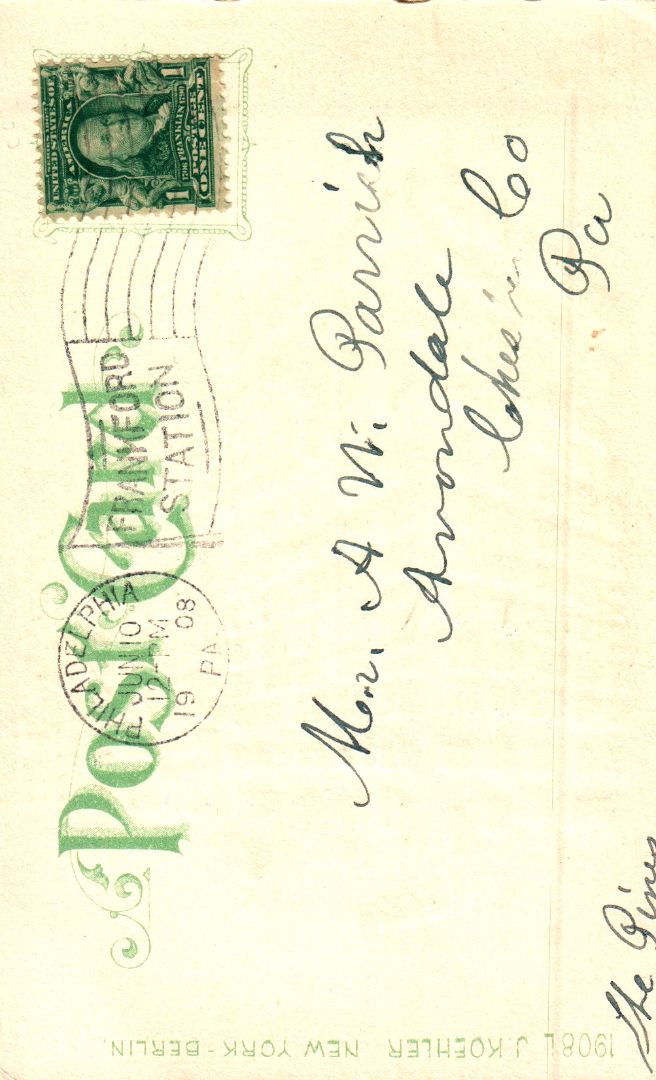Betz, Girard & Real Estate Trust Buildings, Philadelphia, Pennsylvania HTL Hold to the Light postcard