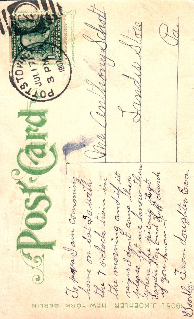 Lulu Temple, Philadelphia, Pennsylvania HTL Hold to the Light postcard