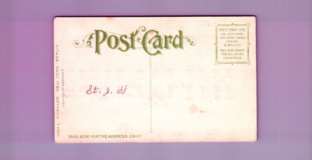 White House Washington D.C. Front View HTL Hold to the Light postcard