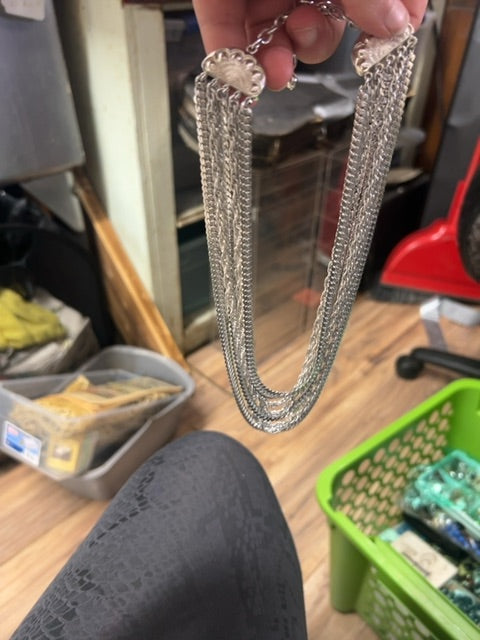 Layered aluminum necklace