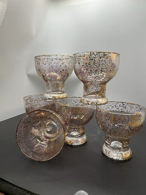 Vintage gold luster glasses