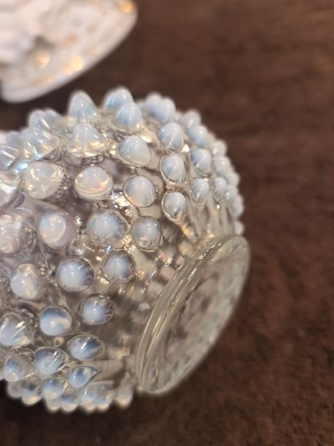 Fenton hobnail opalescent bottle