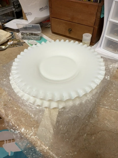 Hobnail Fenton plates