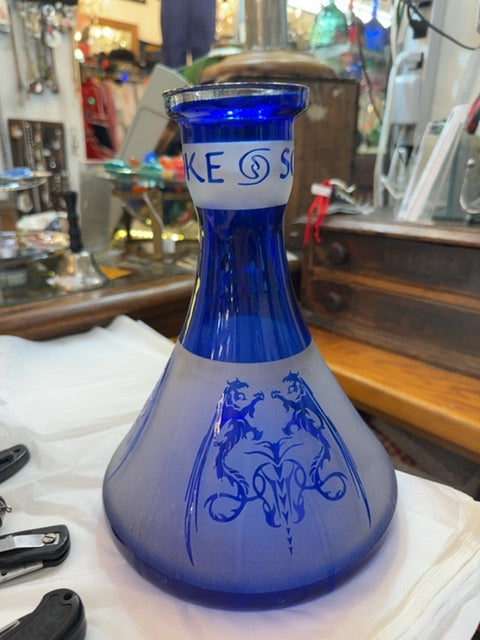 Hookah cobalt blue decanter
