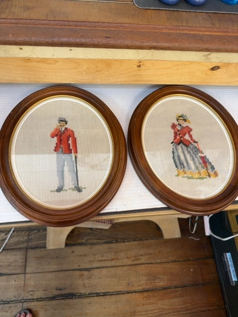 Vintage needle point set