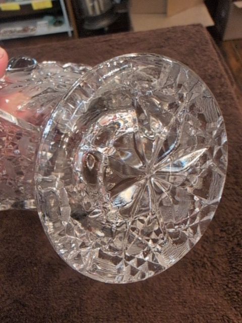 Cut glass basket