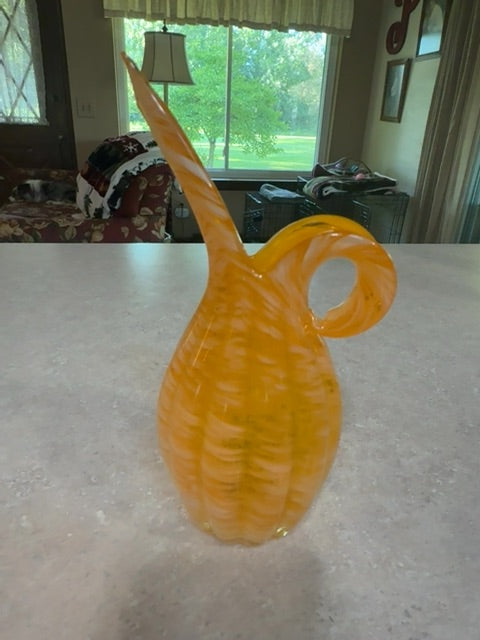 HB orange swirl vase/pitcher