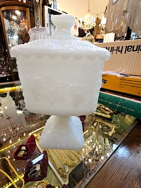 Milkglass candy dish