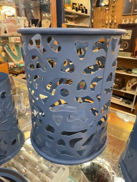 Blue candle holder