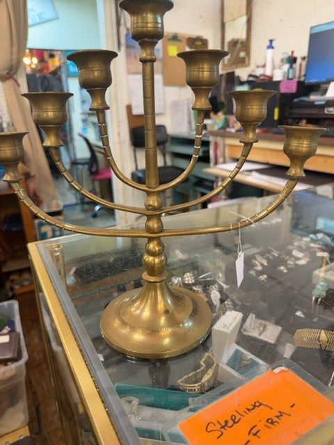 Brass menorah