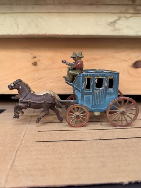 1950s cast iron made in France stagecoach