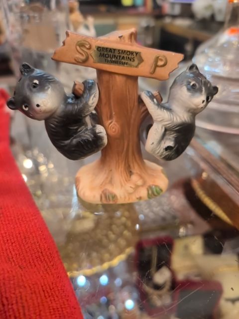 Beer, salt and pepper. Shaker on tree