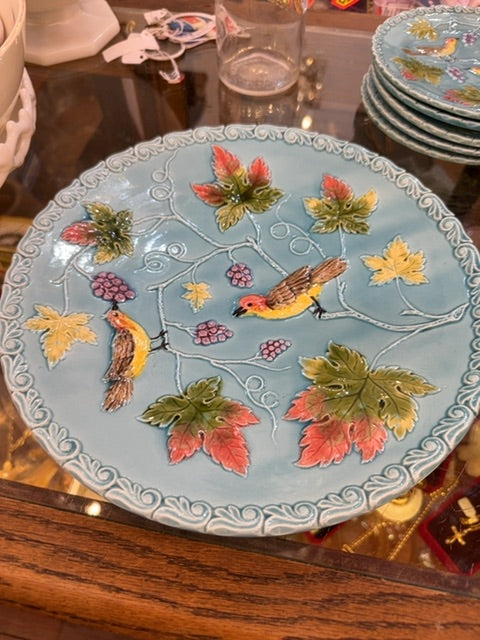 Vtg Majolica hand painted