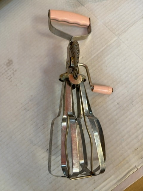 Vintage egg beater pink
