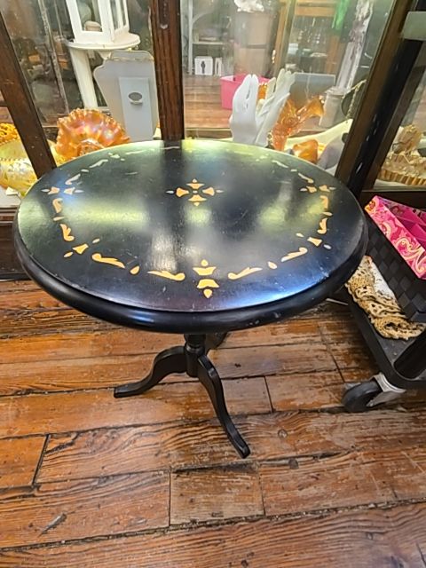 Black Stenciled table