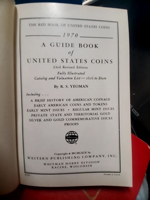23rd Edition 1970 Guide Book of United States Coins