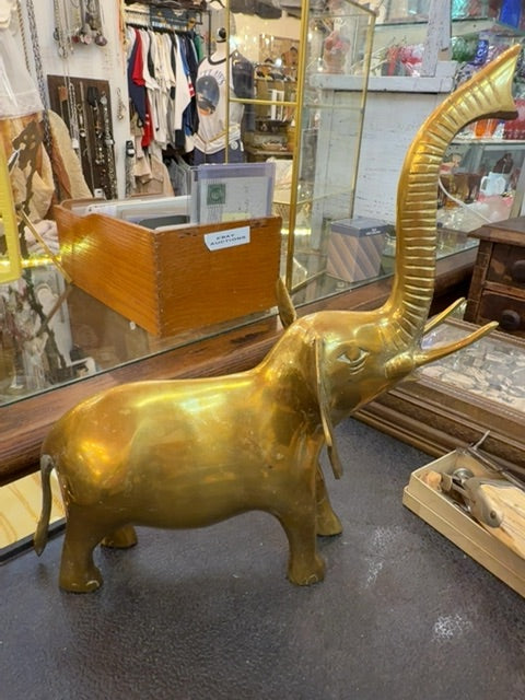 Brass elephant 12”