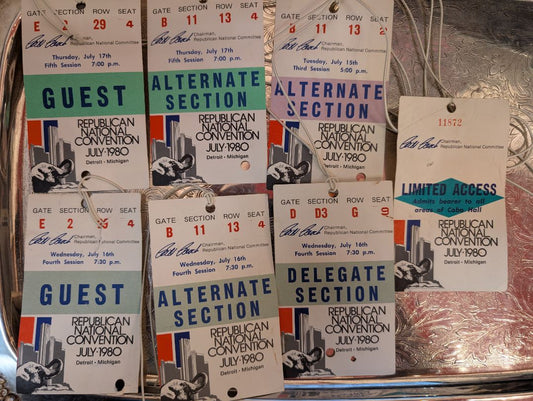 1980 Republican national convention alternate section pass July 15th