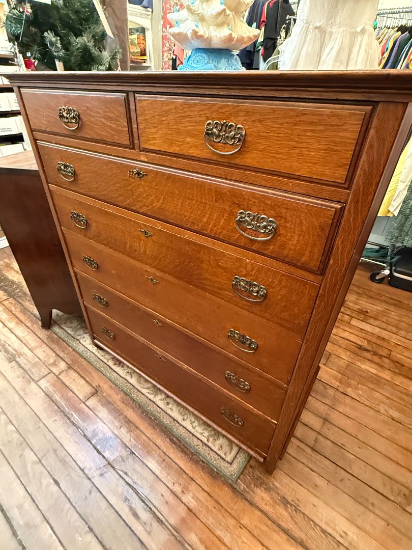 1890s quarter sawn oak solid no veneer dresser highboy