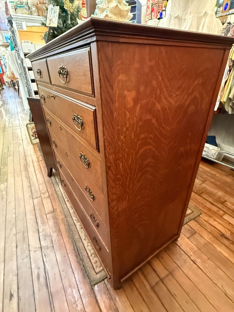 1890s quarter sawn oak solid no veneer dresser highboy