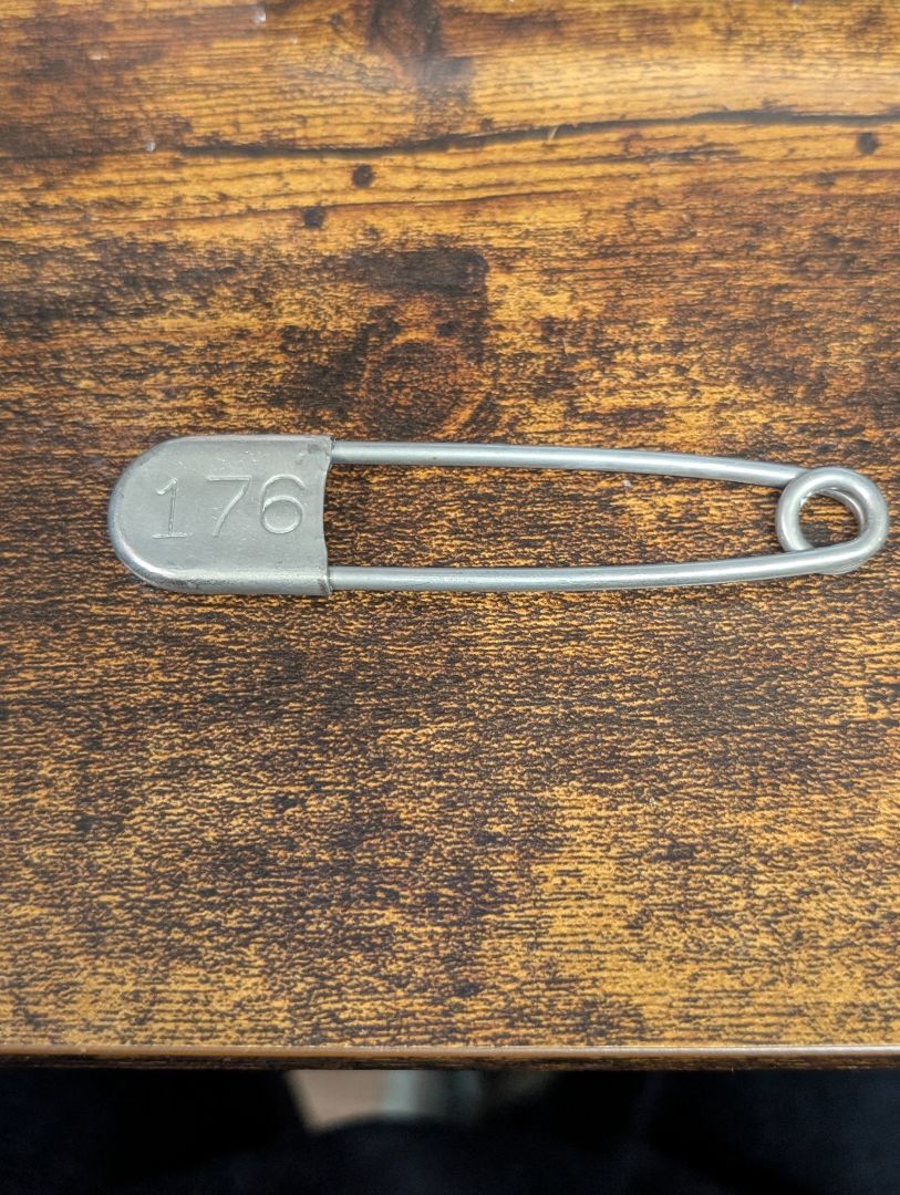 Laundry clothes pin with 176 engraved
