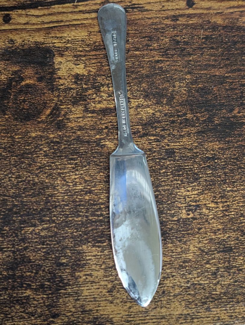 Silver plated flatware knife