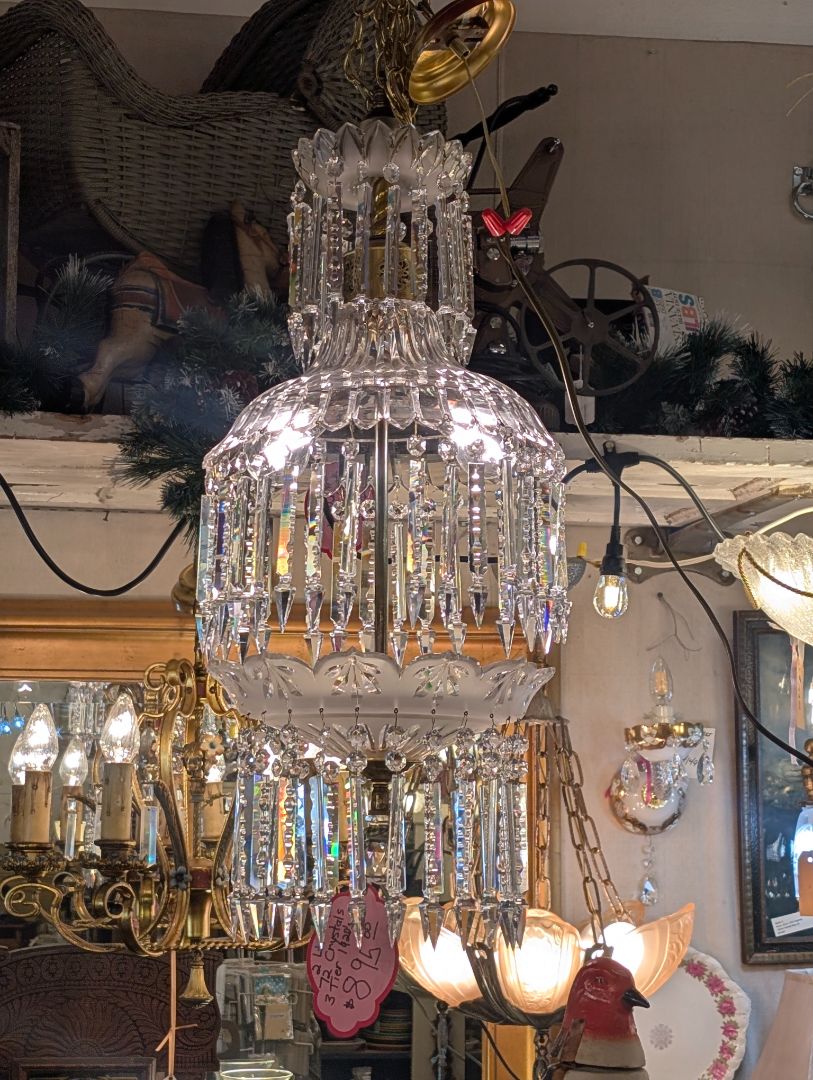 2 Lt 3 Tier 1920's Chandelier
