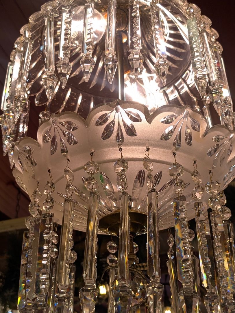 2 Lt 3 Tier 1920's Chandelier