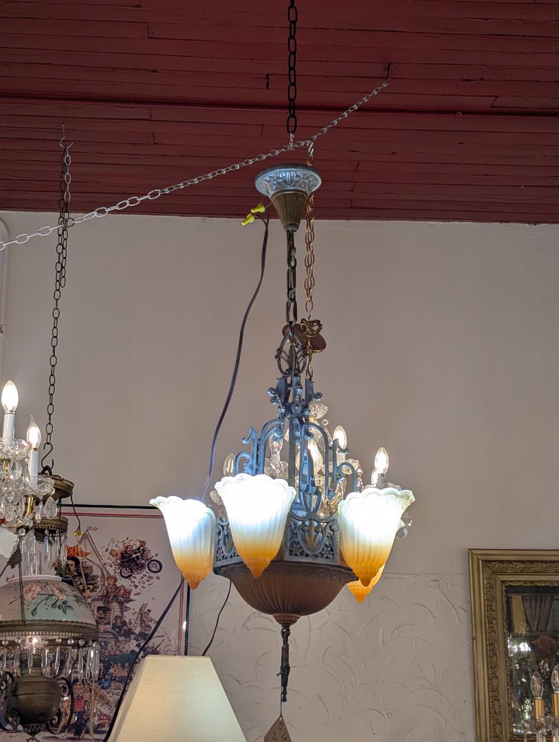 5 Light 1920-30 Slip Shade