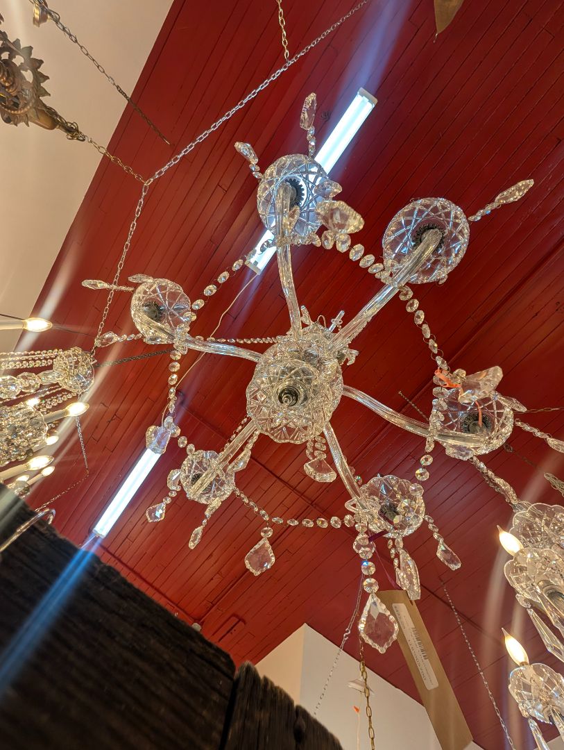 Six Arm Crystal Chandelier