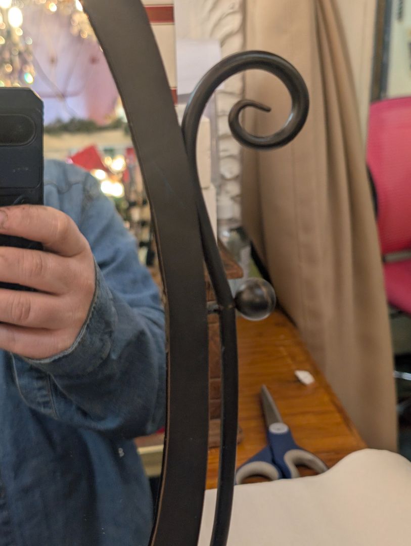 Arts and crafts style dresser mirror / stand