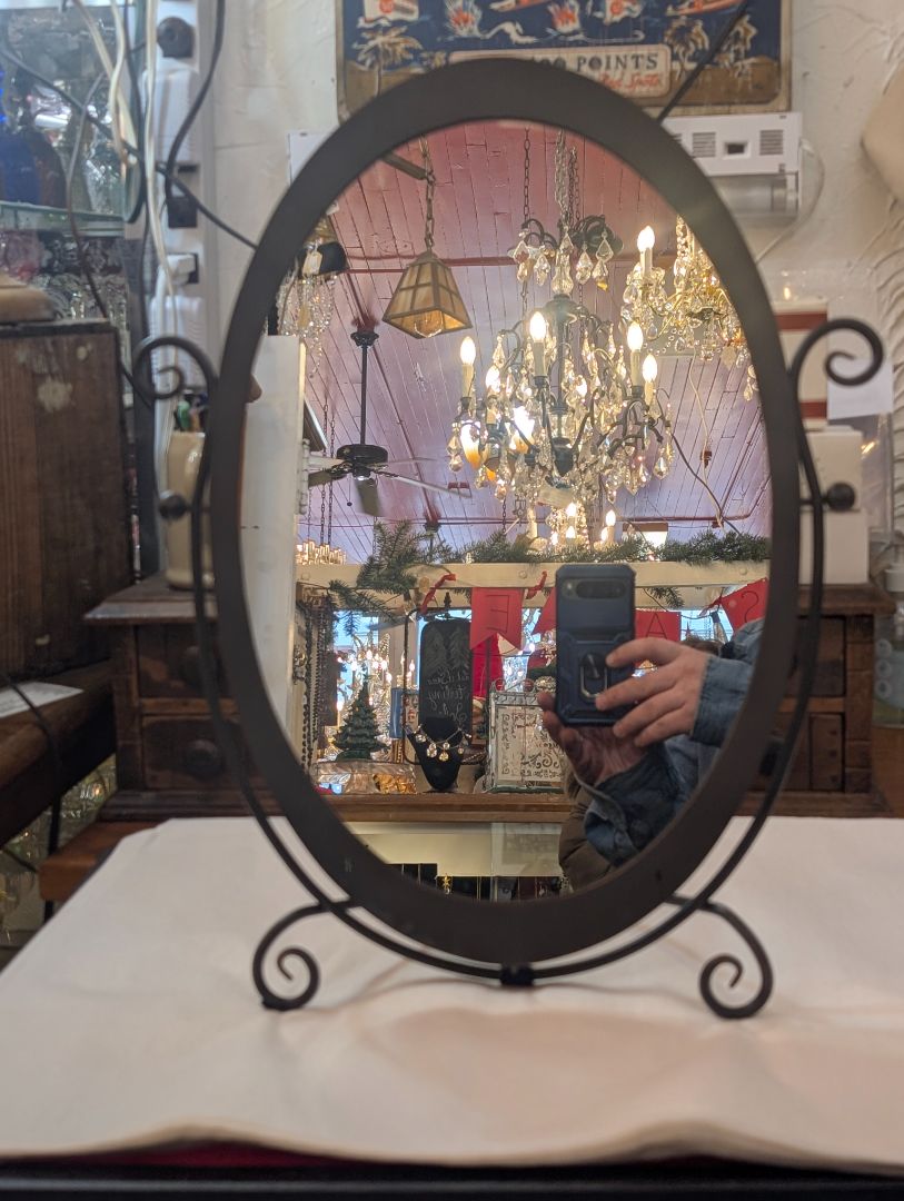 Arts and crafts style dresser mirror / stand