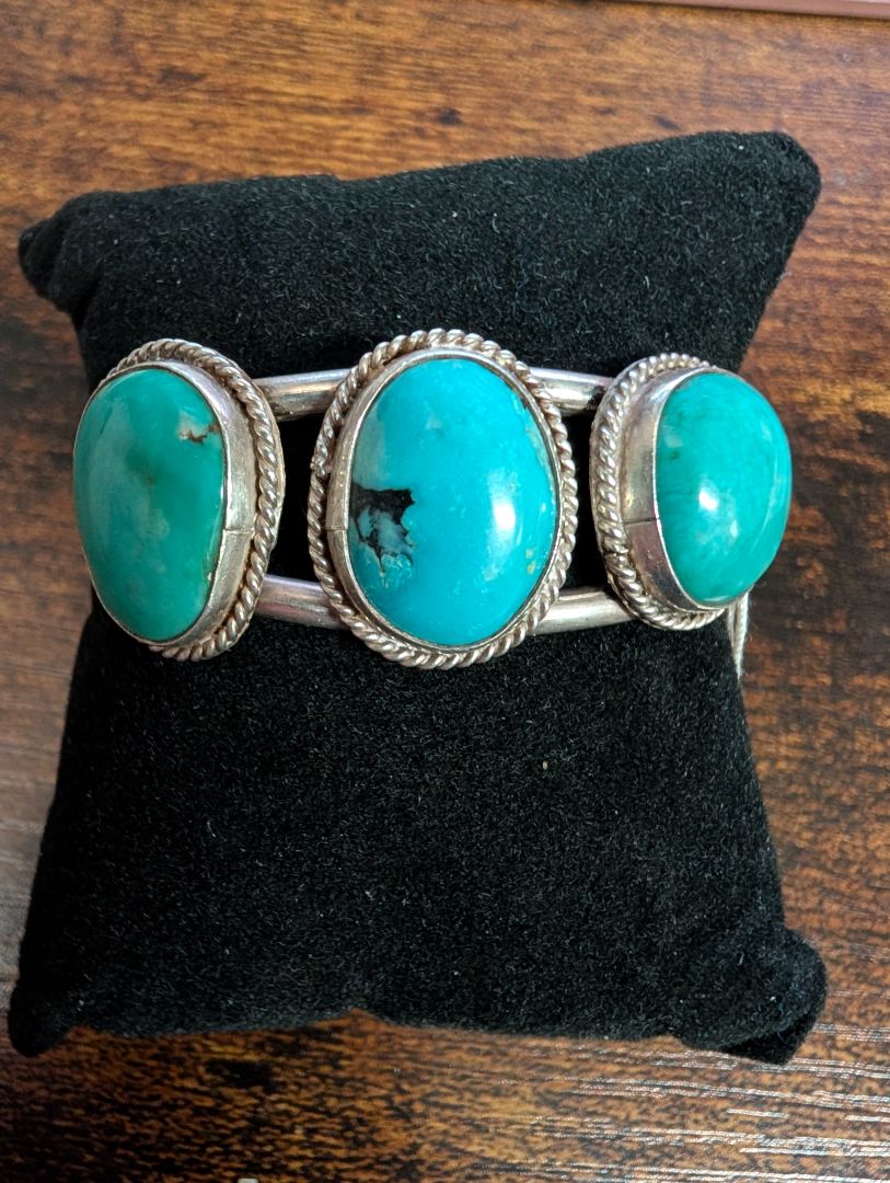 Sterling silver and stone bracelet