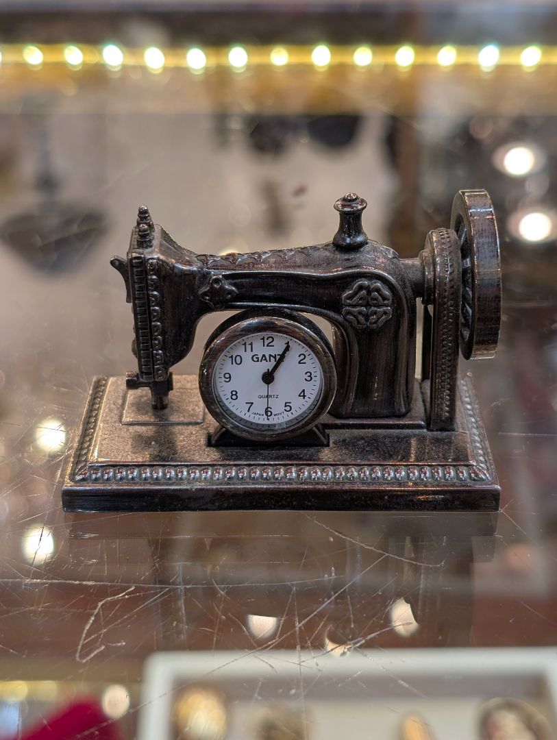 Singer sewing machine cast brass with silver plate