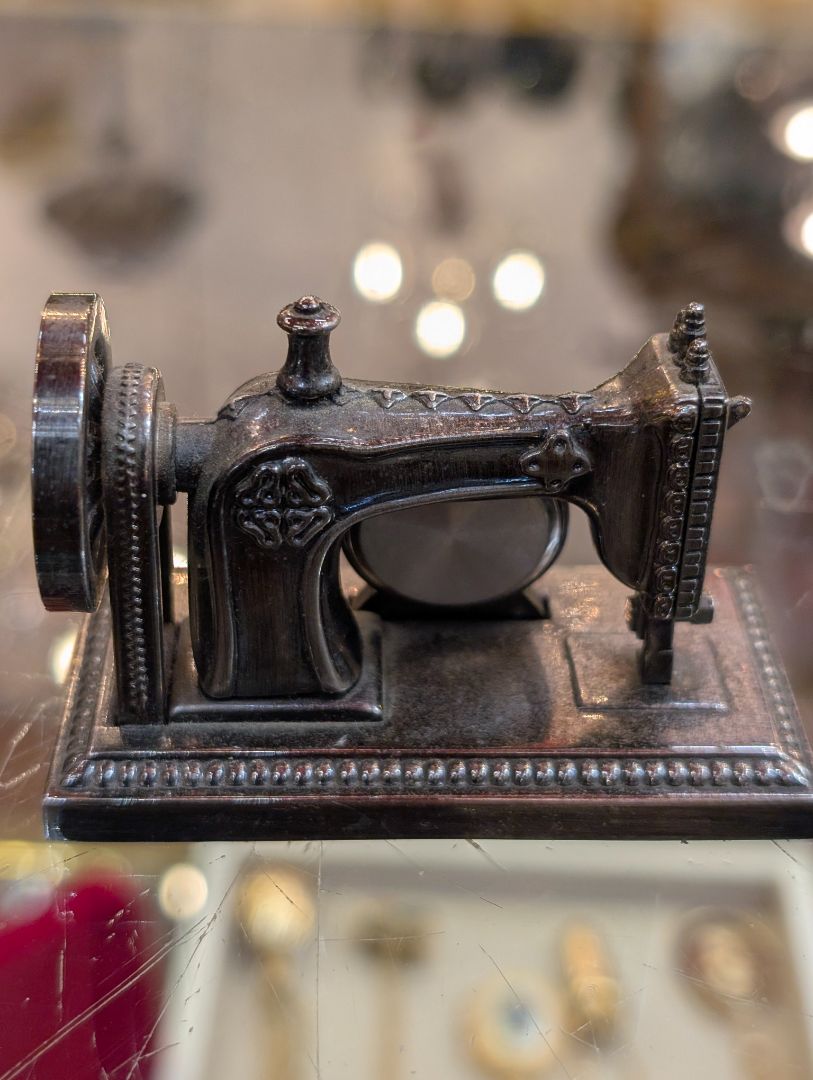 Singer sewing machine cast brass with silver plate