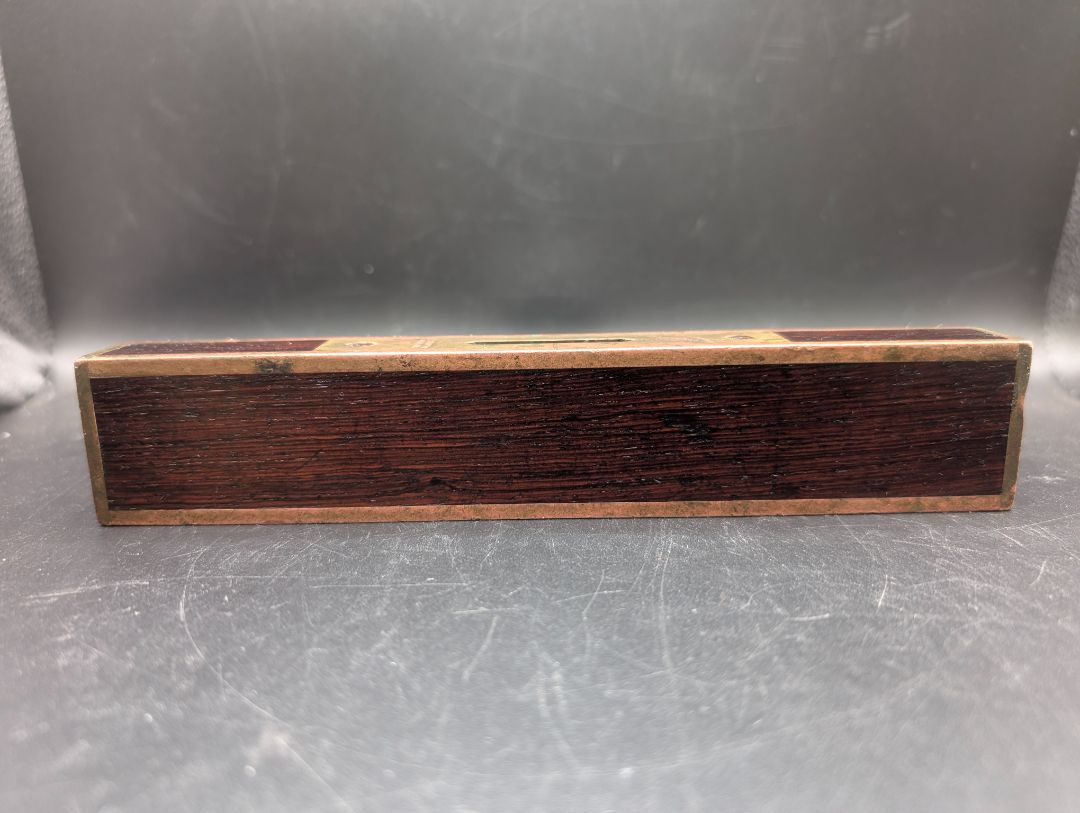Stratton Brothers 8-in machinist level rosewood and brass