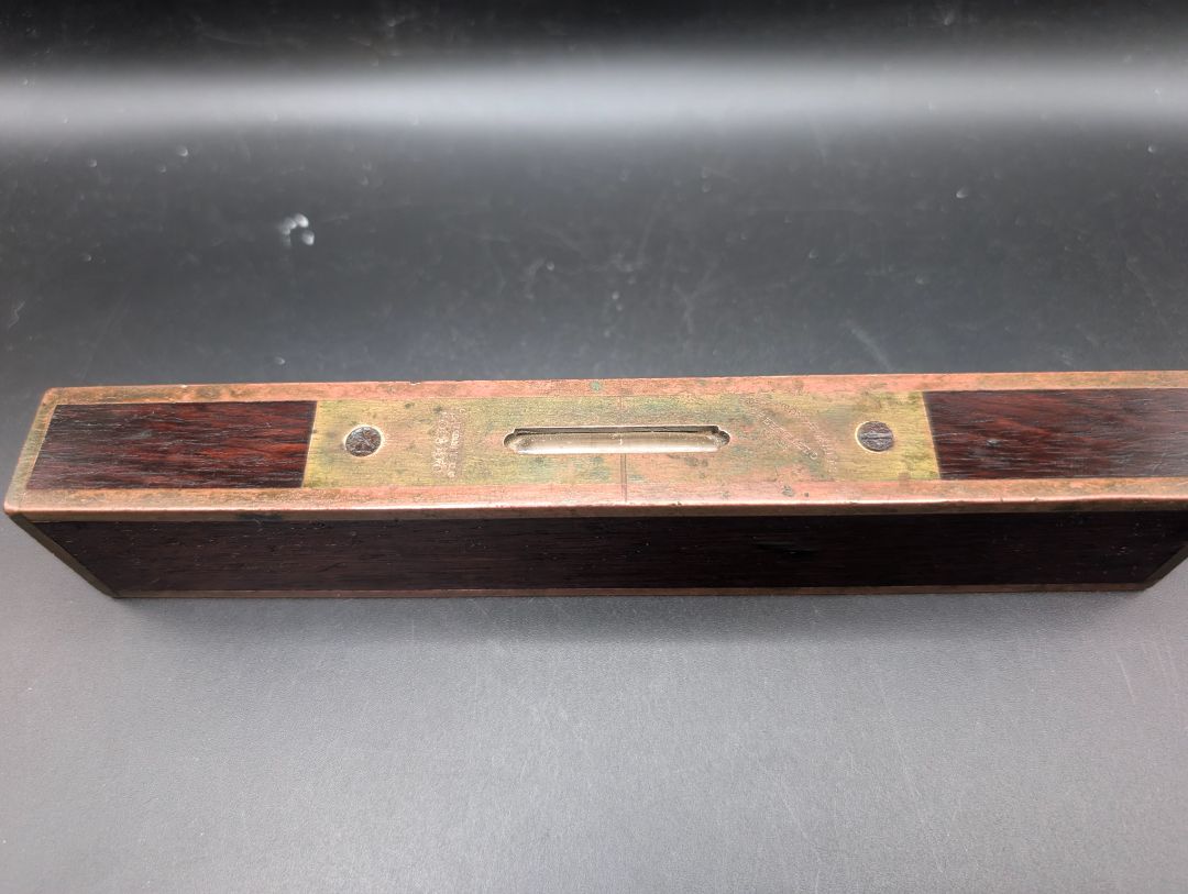 Stratton Brothers 8-in machinist level rosewood and brass