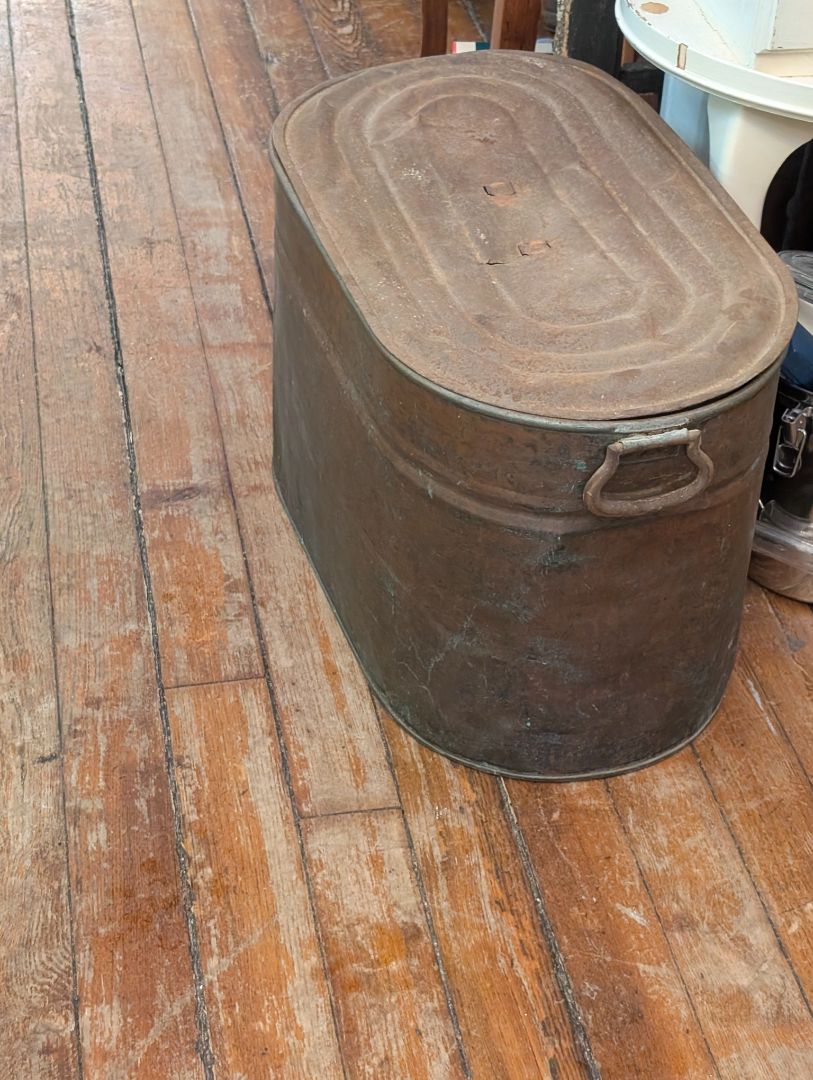 large copper tub / cooler