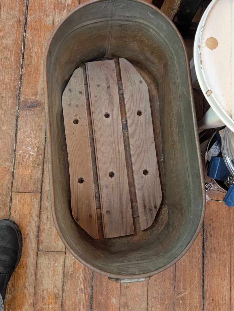large copper tub / cooler