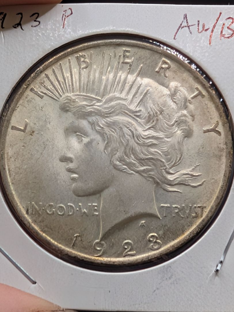 1923 AU / BU peace dollar