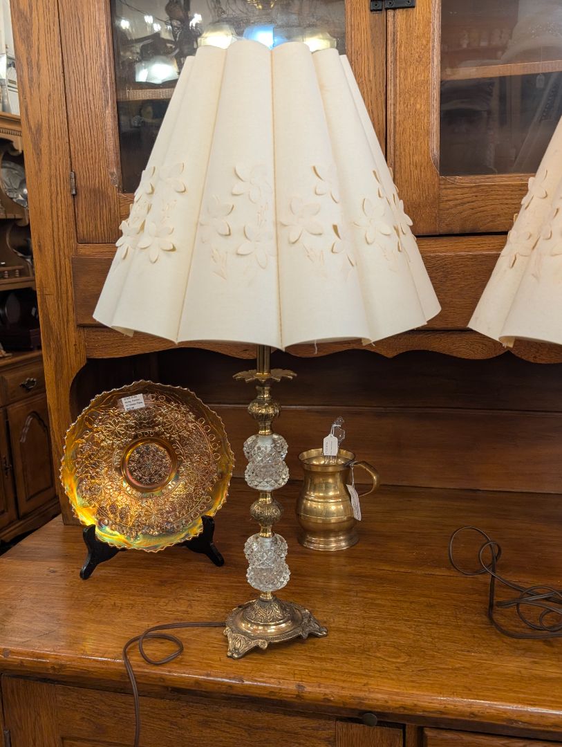 Pair of Crystal Lamps