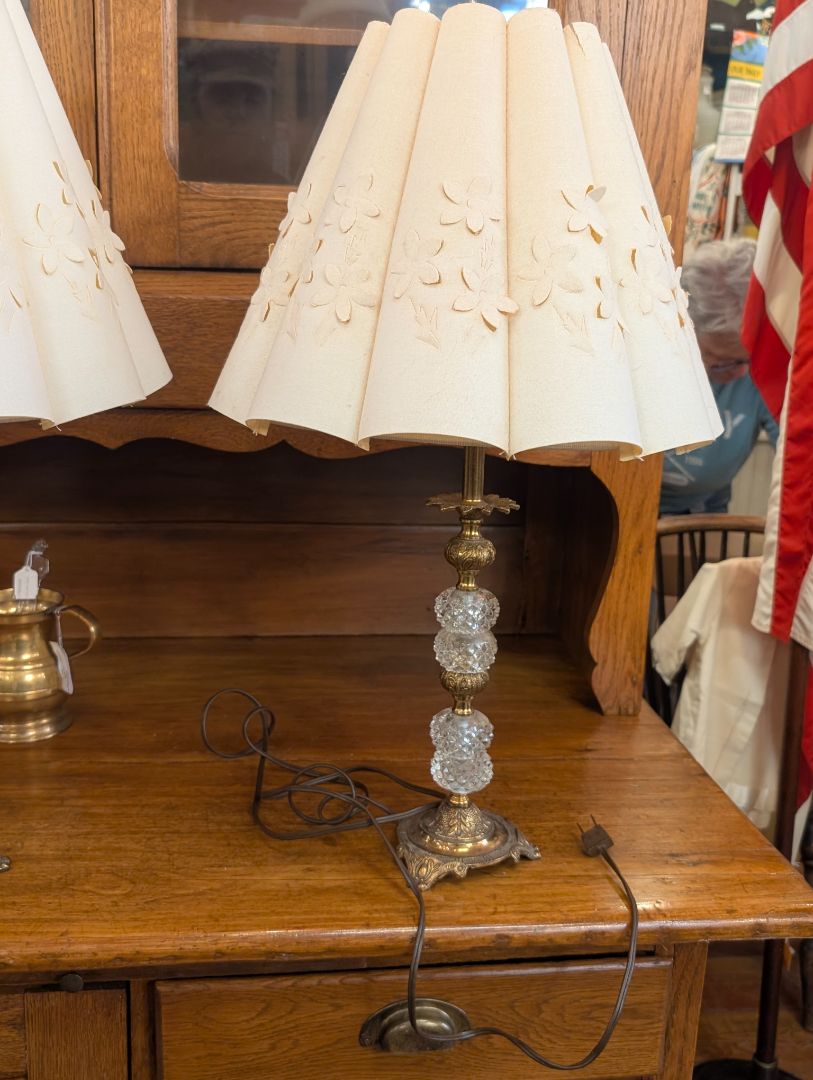 Pair of Crystal Lamps