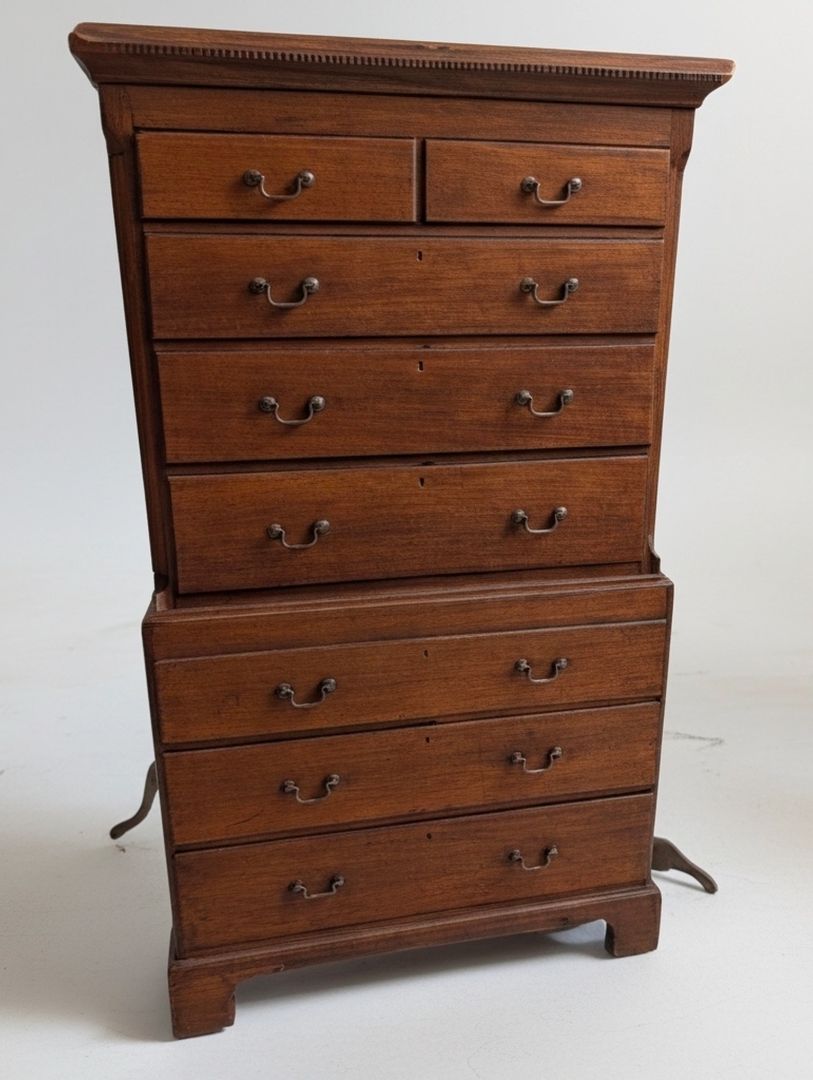 1760 to 1780 English highboy made in Lancaster region mahogany