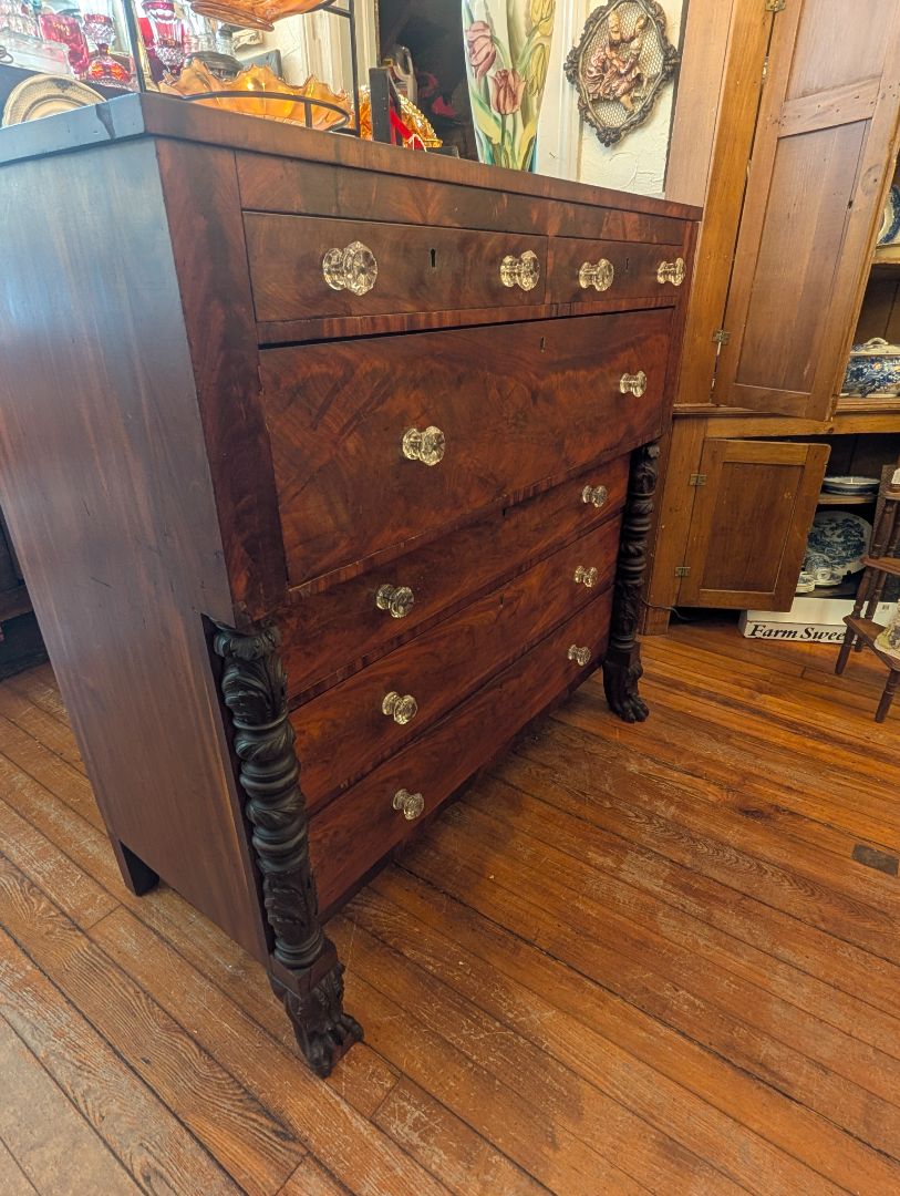 Early empire dresser, Mahogany.
