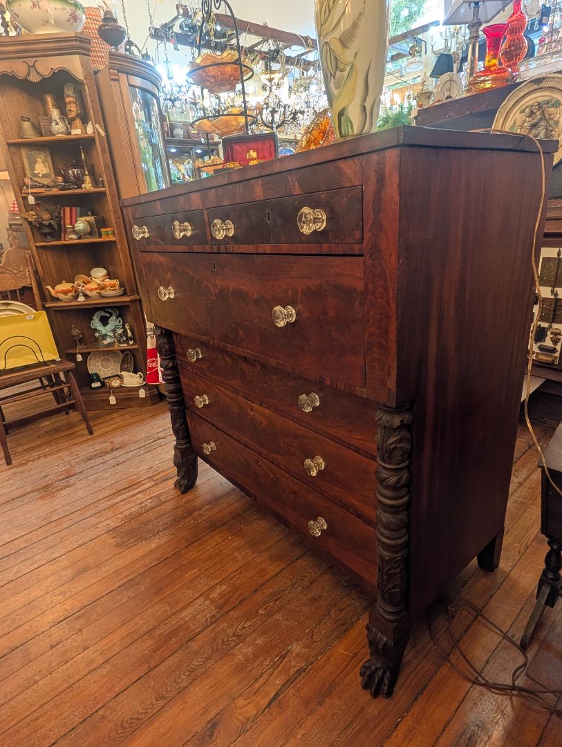 Early empire dresser, Mahogany.