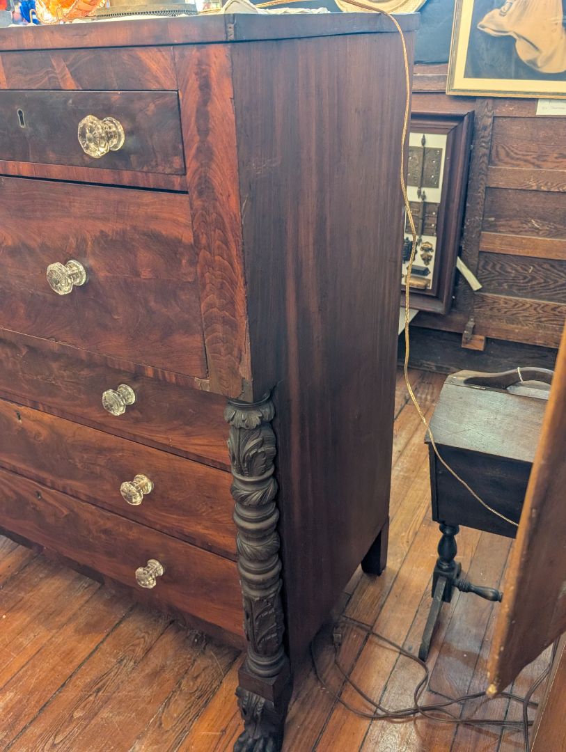 Early empire dresser, Mahogany.