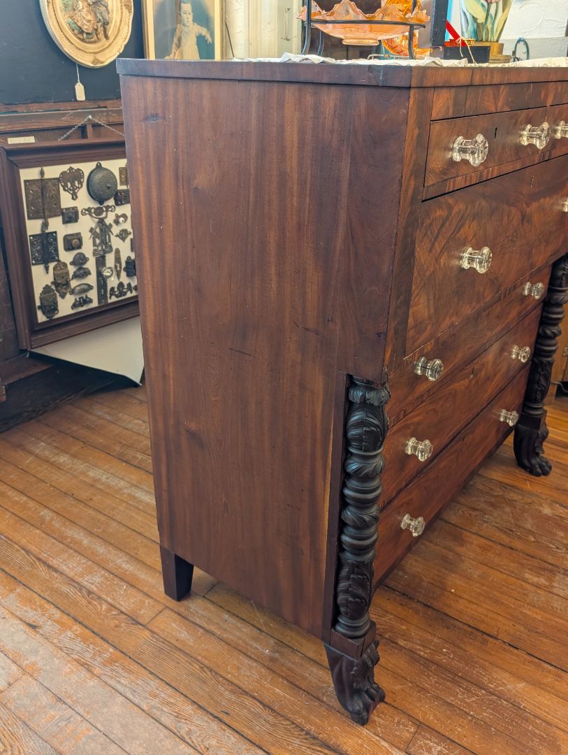 Early empire dresser, Mahogany.