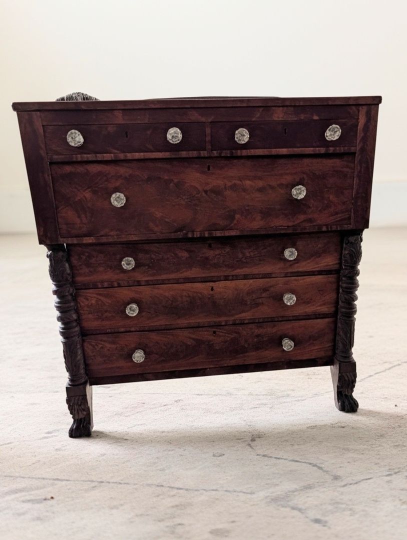 Early empire dresser, Mahogany.