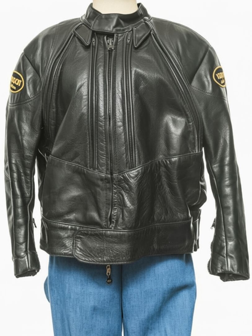 Vanson armor double vented leather motorcycle jacket